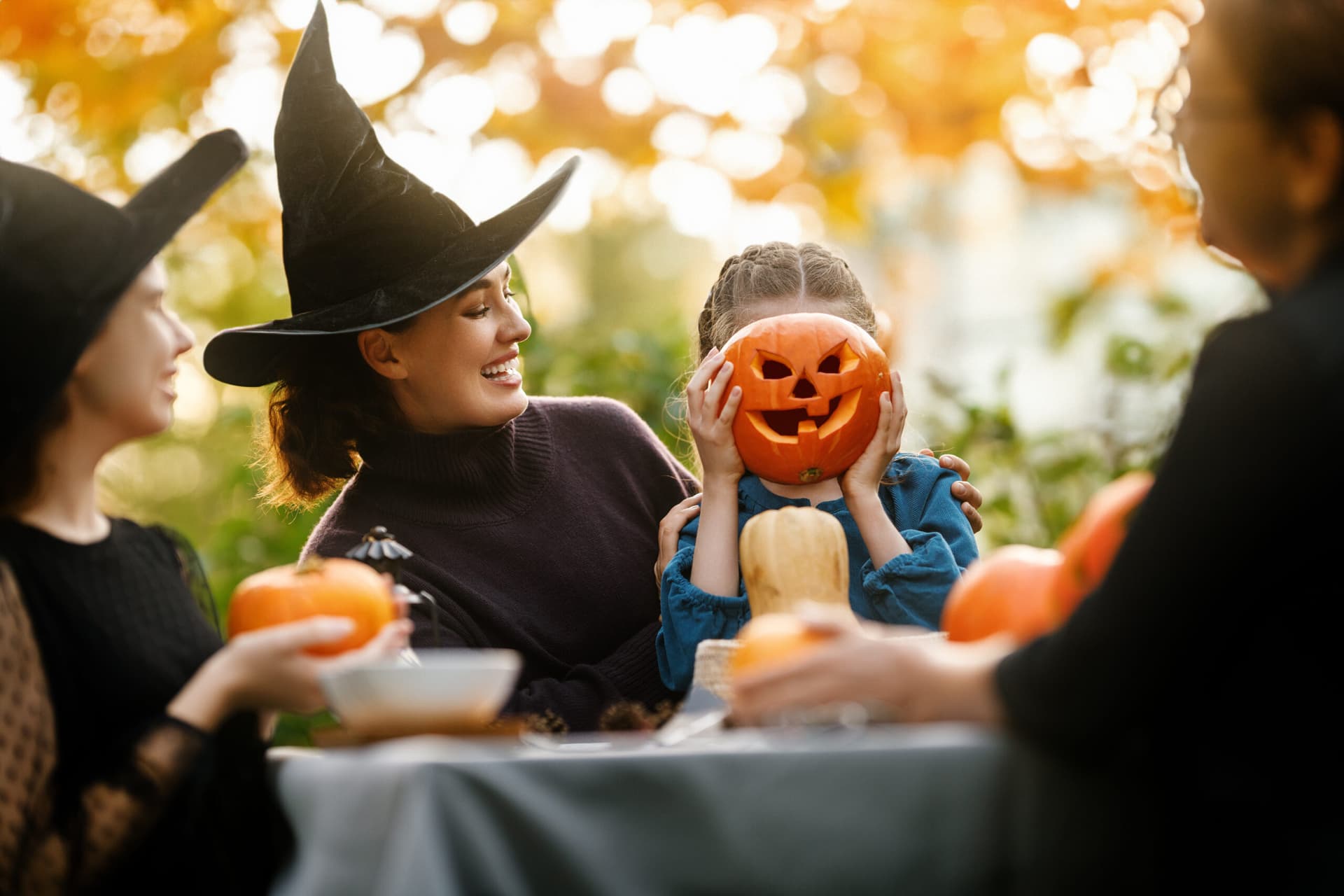 HALLOWEEN costumes and pumpkin carving